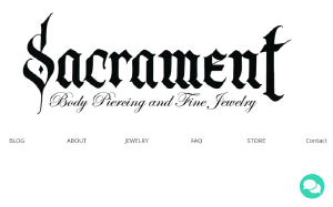 Sacrament Body Piercing & fine jewelry - Logo
