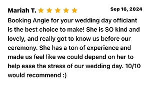 Vows With Angie ~ Wedding Officiant - Logo